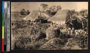 Panoramic view of a village, Kakyelo, Congo, ca.1920-1940