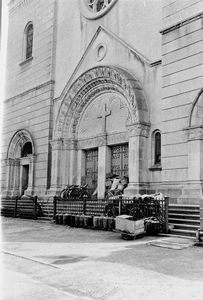 Church in European style. The Chinese use it for storage and auto repair