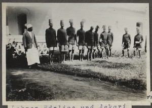 Teacher and askaris, Tanzania