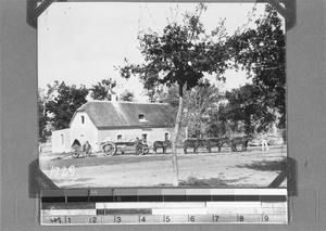 The mill and a horse carriage, Elim, South Africa