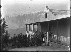 Swiss missionaries in front of the mission house, Lemana, Limpopo, South Africa, ca. 1906-1907