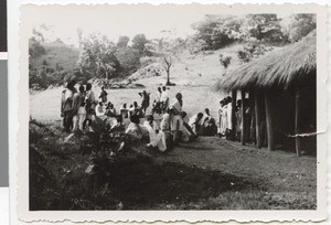 Church and congregation of Guduru, Guduru Gute, Ethiopia, 1953