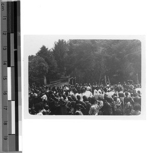 Welcome dance at the arrival of brethren Tietzen in Mbozi, Tanzania, 1935