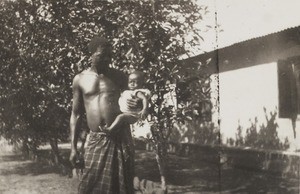 Baby Peter and his father, Nigeria, 1934