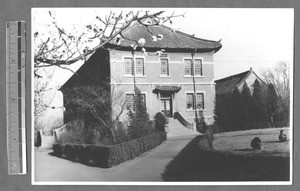 View of administration building, Jinan, Shandong, China, 1941