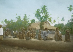 Large Log - Village Meeting Place, Calabar, Nigeria, ca. 1930-1940