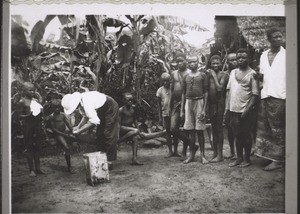 First aid being administered by Zürcher