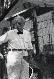 Portrait of Albert Schweitzer in Lambarene, Gabon