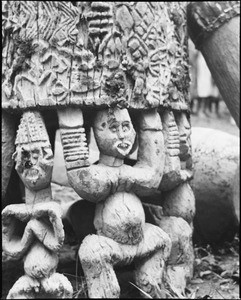 Detail of a drum, in Bangwa