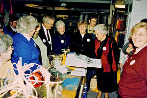 The opening of "Købmandsgårdens Recycling Store", Dronninglund, 24/3/1999. A joyful day with sp