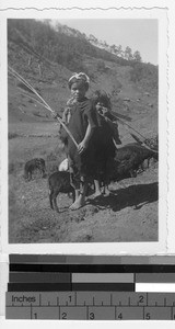 Indian shepherd girls, Soloma, Guatemala, June 12, 1945