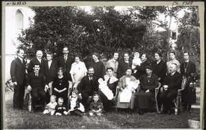 Baptism of the Meyerholt's baby in Kaintschu in January 1926