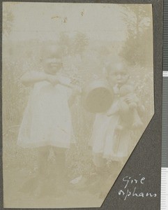Two orphaned children, Tumutumu, Kenya, ca.1920