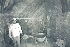 United Mission to Nepal, Khimti - During construction of the hydro power plant. An employee wor