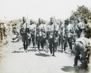 King's African Rifles on Campaign, Malawi, ca. 1914-1918