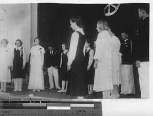 Graduation from the Russian School at Dalian, China, 1937