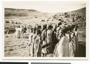 Audience at a Zulu wedding, Pomeroy, South Africa