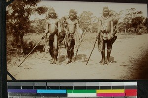 Zulus in traditional costume, South Africa