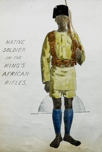 Native Soldier in the King's African Rifles, Malawi, ca. 1914-1924