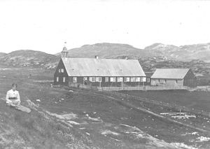 New Herrnhut Church, Godthåb (Nuuk), Greenland. The church was built in 1748 and was rebuilt se