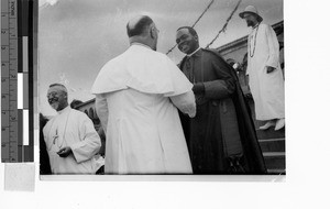 Bishop Kiwanuka meeting with other priests, Uganda, Africa, March 7, 1941