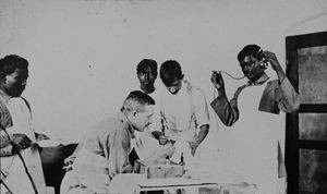 Missionary Doctor Boe Bojesen Bøgh performs a cataract operation at Benagaria Hospital