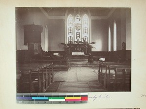 Interior view of Ambatovinaky Church, Antananarivo, Madagascar, ca.1900