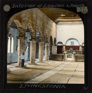 "Interior of Loudon Church, Livingstonia", Malawi, ca.1910