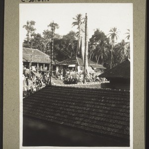 Kadri temple. The great candelabra and garuda