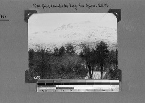 Mountain covered with snow, Genadendal, South Africa, 1906-08-08