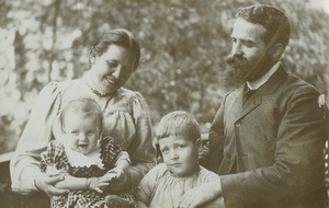 A. and J. Lageard with their children