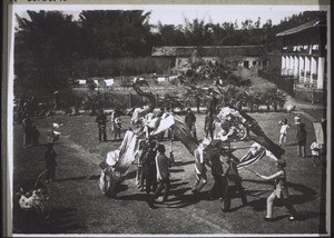 Chinese dragon procession on the move