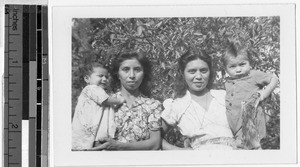 Portrait of two mothers, Quintana Roo, Mexico, ca. 1947