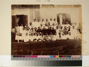 Fourth class at the Seminary for pastoral education at Masinandraina, Madagascar, 1893