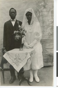 Bridal couple Daniel Quabe and Selina Mbata, South Africa