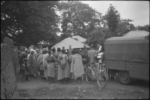 Villagers attending a Service in a Fon village