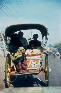 Pakistan, NWFP. Persontransport i Peshawar - med to-hjulet køretøj (på lokalsprog: Tonga)