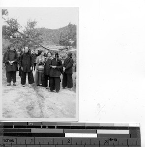 Christians with Sister Catechist at Meixien, China