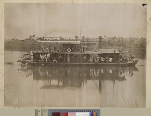 Gunboat on the Lower Shire, Malawi, ca.1900