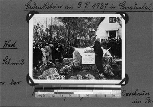 Georg Schmidt's Memorial Stone, Genadendal, South Africa, 1937