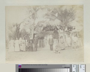 Missionaries with Aneityumese people, Anatom, ca.1890