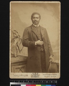 Studio portrait of African minister, ca. 1880