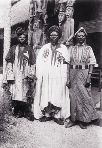 King Njoya with his children, in Cameroon