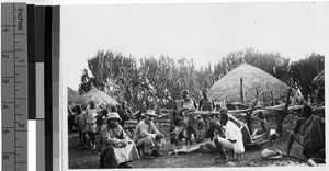 Priests visiting a village, Africa, April 1947