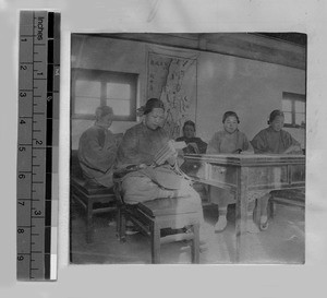 Students at Methodist training school for Chinese women, China, 1897