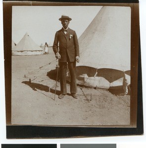 Young African man in the camp near Mafeking, South Africa, ca.1901-1903