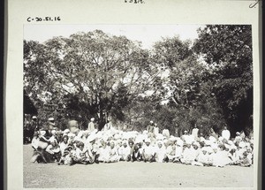 Hindus gathered to listen to a sermon