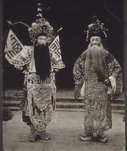 Chinese actors in their costumes