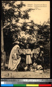 Missionary teaching children how to read, Kabylie, Algeria, ca.1920-1940