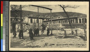 Playground at the mission, China, ca.1920-1940